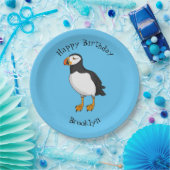 Assiettes En Carton Illustration de macareux de l'Atlantique (Fête)