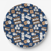 Assiettes En Carton Illustration de mignonne Smores Marshmallow (Devant)