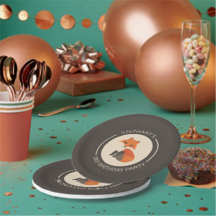 Assiettes En Carton Illustration de monogramme personnalisé pour bébé 