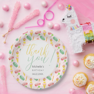 Assiettes En Carton Illustration de motif aquarelle pour une fête d'ét
