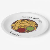 Assiettes En Carton Illustration de Nachos (Angle)