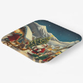 Assiettes En Carton Illustration de Noël Vintage (Angulaire)