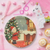 Assiettes En Carton Illustration de Noël Vintage (Fête)