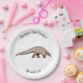 Assiettes En Carton Illustration de Pangolin (Fête)