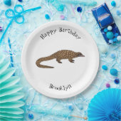 Assiettes En Carton Illustration de pangolin à queue longue (Fête)