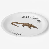 Assiettes En Carton Illustration de pangolin à queue longue (Angle)