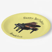 Assiettes En Carton Illustration de piano (Angle)