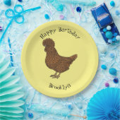 Assiettes En Carton Illustration de poulet à la polis chamois (Fête)