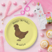 Assiettes En Carton Illustration de poulet à la polis chamois (Fête)