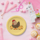 Assiettes En Carton Illustration de poulet plaques de papier pour enfa (Fête)