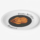 Assiettes En Carton Illustration de poulet rôti (Angle)