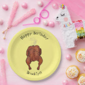 Assiettes En Carton Illustration de poulet rôti (Fête)