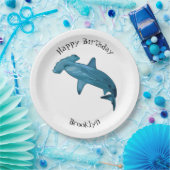 Assiettes En Carton Illustration de requin marteau (Fête)