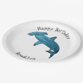 Assiettes En Carton Illustration de requin marteau (Angle)
