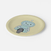 Assiettes En Carton Illustration de robot rétro (Angle)