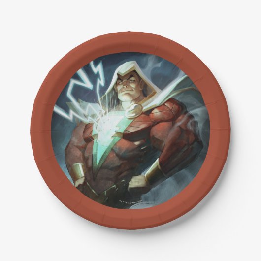 Assiettes En Carton Illustration de Shazam en crise infinie (Devant)