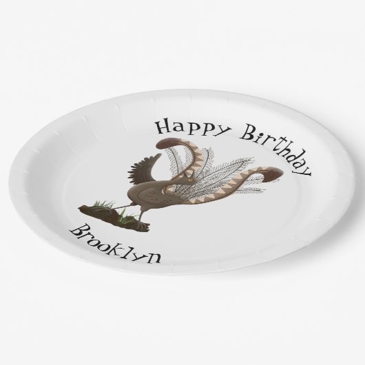 Assiettes En Carton Illustration de superbe et superbe lyrebird (Angle)