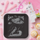Assiettes En Carton Illustration de surf pour alien avec retour à la m (Fête)