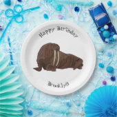 Assiettes En Carton Illustration de Walrus (Fête)