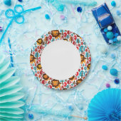 Assiettes En Carton illustration des enfants Lion rétro-mignons (Fête)