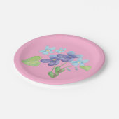 Assiettes En Carton Illustration des fleurs de violet sauvages (Angle)