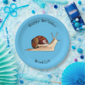 Assiettes En Carton Illustration d'escargot (Fête)