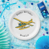 Assiettes En Carton Illustration d'hydravion (Fête)