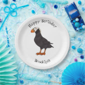 Assiettes En Carton Illustration d'oiseau bouffon touffu (Fête)