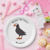 Assiettes En Carton Illustration d'oiseau bouffon touffu (Fête)