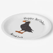 Assiettes En Carton Illustration d'oiseau bouffon touffu (Angle)