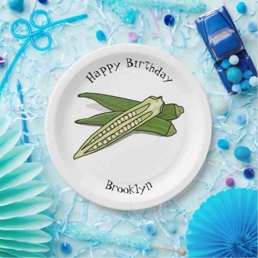 Assiettes En Carton Illustration d'Okra (Fête)