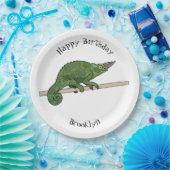 Assiettes En Carton Illustration du caméléon de Jackson (Fête)