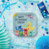 Assiettes En Carton Illustration du caractère de rue Sésame (Fête)