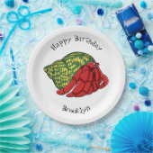 Assiettes En Carton Illustration du crabe mignon (Fête)