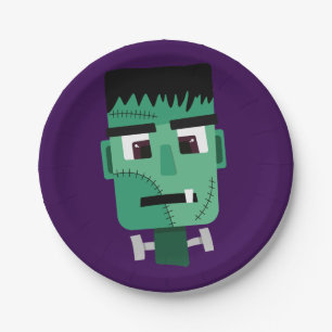 Assiettes En Carton Illustration du monstre de Frankenstein