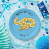 Assiettes En Carton Illustration du serpent python birman (Fête)
