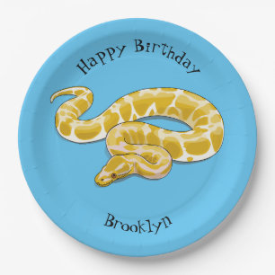 Assiettes En Carton Illustration du serpent python birman