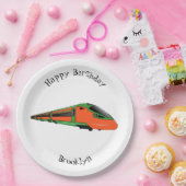 Assiettes En Carton Illustration du train à balles (Fête)