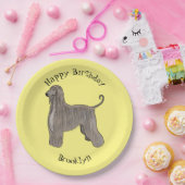 Assiettes En Carton Illustration d'un chien hound afghan (Fête)