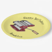 Assiettes En Carton Illustration d'un fabricant de pâtes alimentaires (Angle)