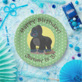 Assiettes En Carton Illustration d'un grand joyeux gorille (Fête)