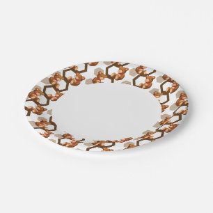 Assiettes En Carton illustration d'un tableau d'ours en peluche sur bl