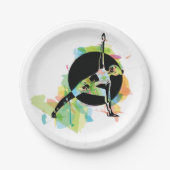 Assiettes En Carton Illustration d'une femme (Devant)