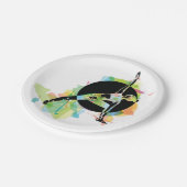 Assiettes En Carton Illustration d'une femme (Angle)