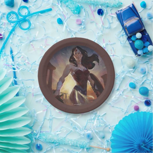 Assiettes En Carton Illustration d'une femme en crise infinie (Fête)