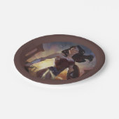 Assiettes En Carton Illustration d'une femme en crise infinie (Angle)