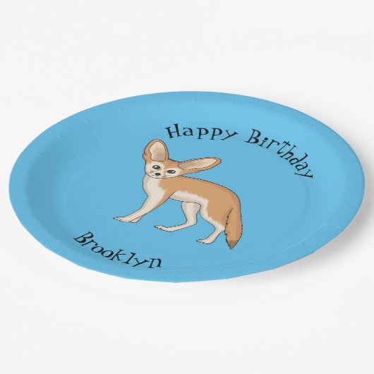 Assiettes En Carton Illustration Fennec fox (Angle)