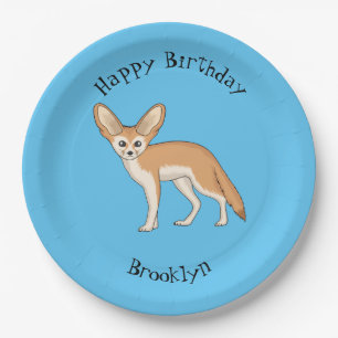 Assiettes En Carton Illustration Fennec fox
