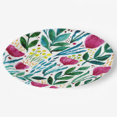 Assiettes En Carton Illustration florale botanique (Angle)