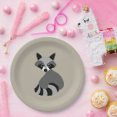 Assiettes En Carton Illustration graphique Raccoon (Fête)